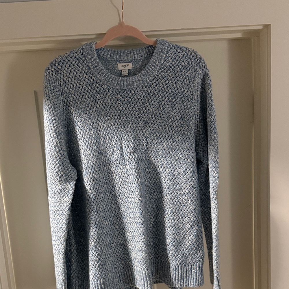 J. Crew Factory Women's Blue Crewneck Sweater